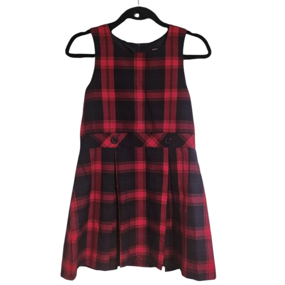 Land's End Plaid Uniform Dress Size 10
